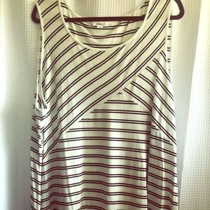 3X Sleeveless Asymmetrical Sweater Top